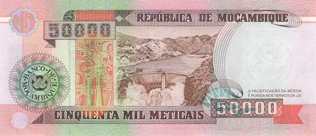 Mosambik p138 50.000 Meticais 1993